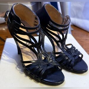 Cole Haan Leather High Heel Open Toe Shoes Ankle Strap sandal size 6.5